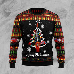 Merry Christmas Firefighter Ugly Christmas sweater, Ugly Christmas Sweater Sweatshirt, Christmas gift Firefighter