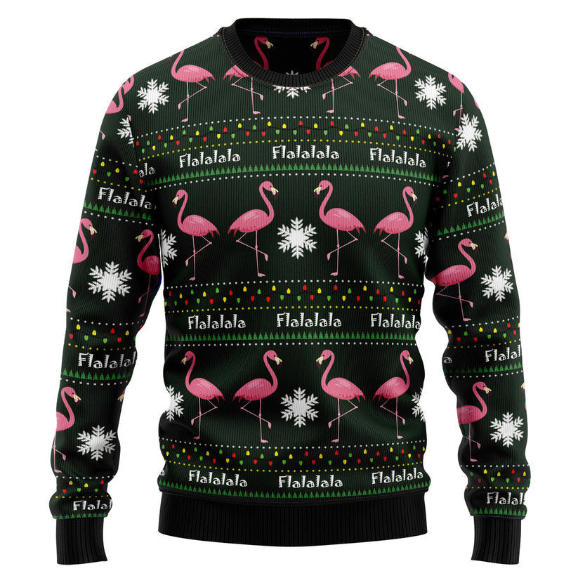 Flamingo Flalala Ugly Christmas Sweater for men and women