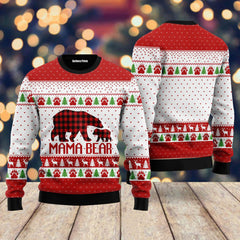 Mama Bear Ugly Christmas Sweater, Christmas gift for Mom, Mama, Grandma