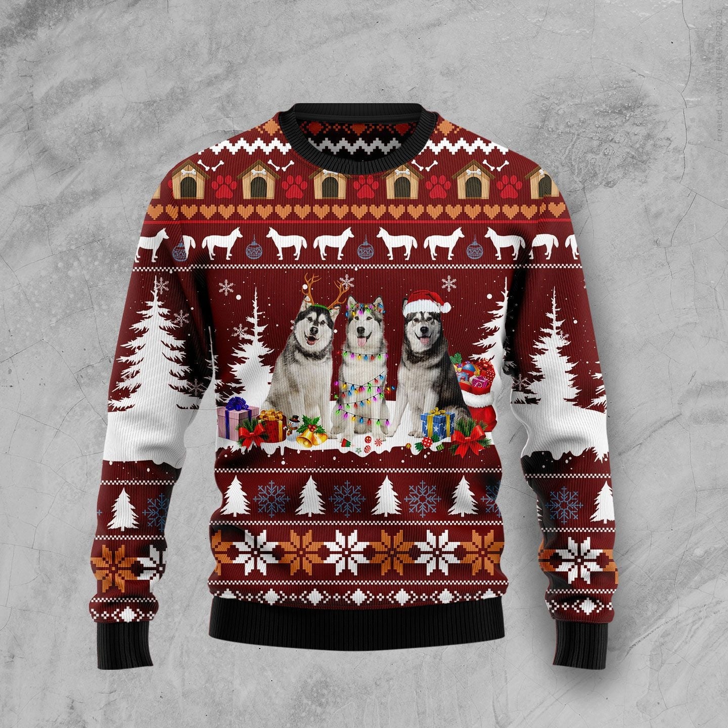 Cute Alaskan Ugly Christmas Sweater, Christmas apparel, Christmas gift for adult