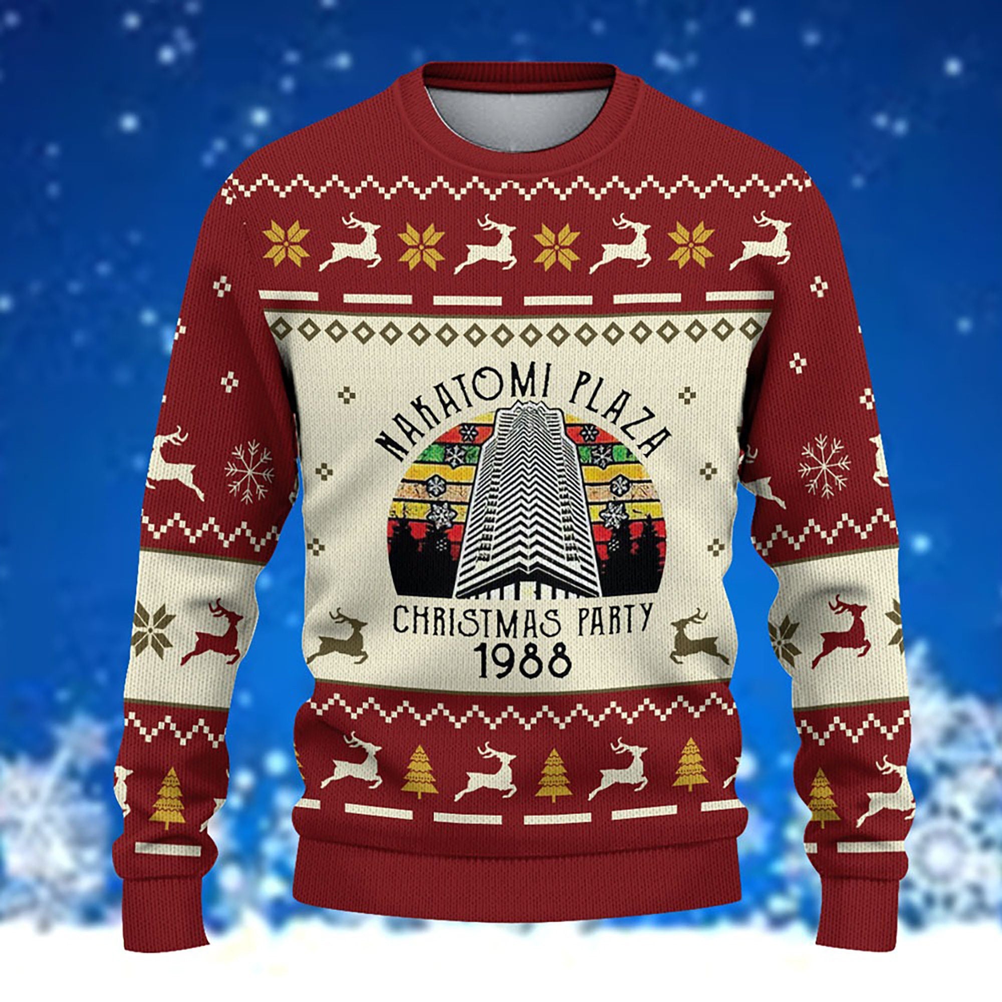 Nakatomi Plaza Christmas Party 1988 Ugly Sweater for men and women