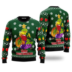 Merry Vegan Ugly Christmas Sweater For Men, women, Adult