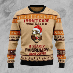 Grumpy Owl Ugly Christmas Sweater For Men & Women