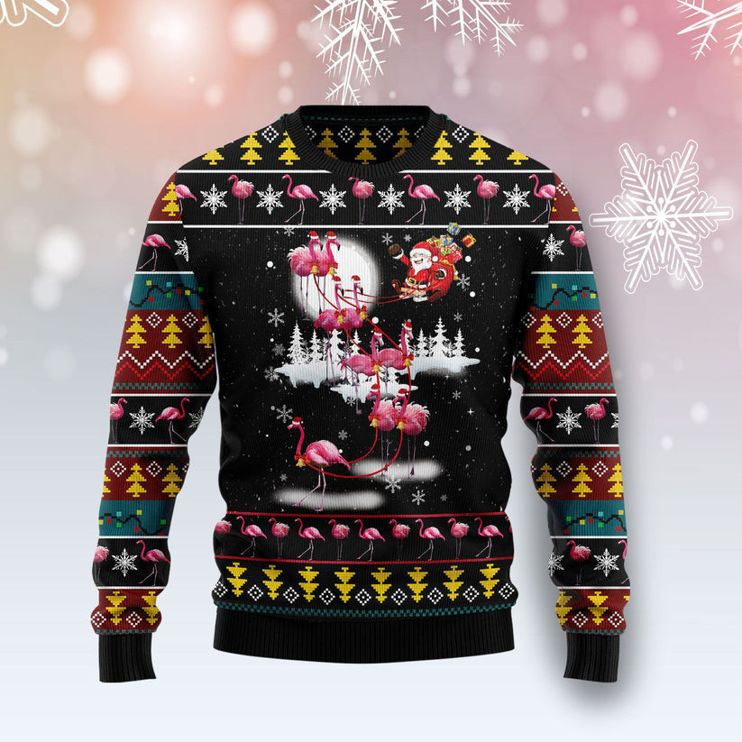 Flamingo Reindeer Ugly Christmas Sweater For Men & Women