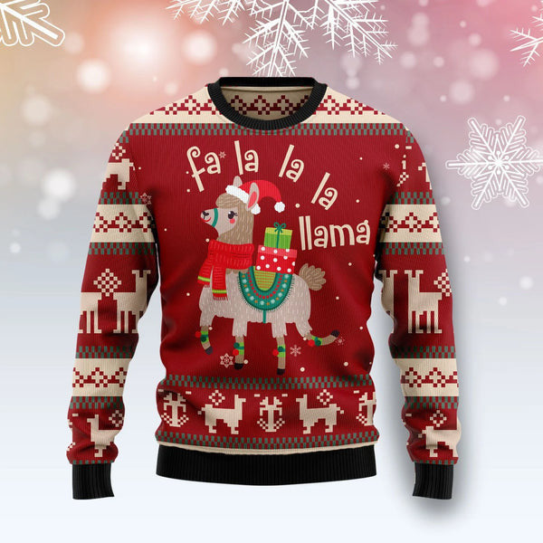 Llama Lalala Ugly Christmas Sweater unisex womens & mens