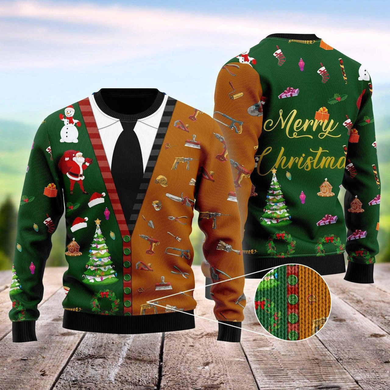 Carpenter Merry Christmas Ugly Christmas Sweater For Men & Women