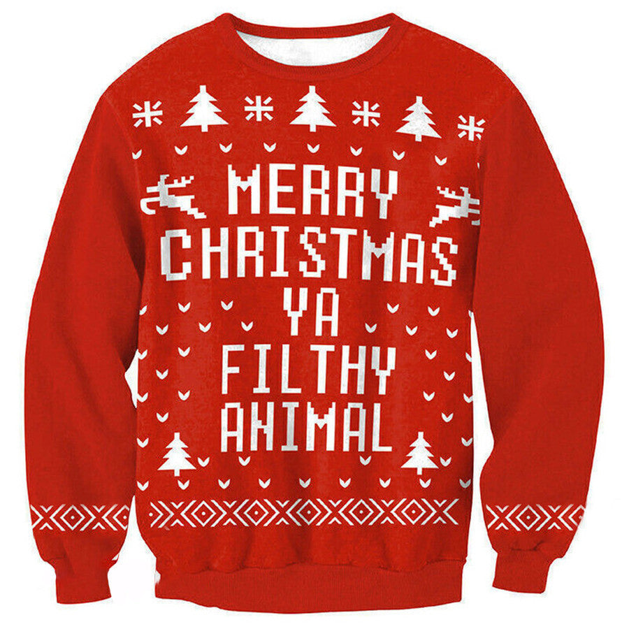 Merry Christmas Pattern Print Awesome Gift For Christmas Ugly Christmas Sweater