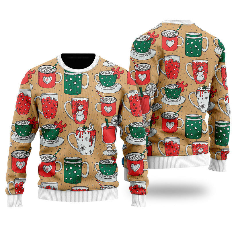 Eat Drink Be Tacky Holiday - Ugly Christmas Sweater For Women & Men, Coffer Lover Gift