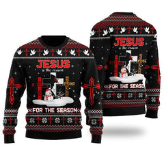 Jesus The Reason for The Season Ugly Christmas Sweater For Men & Women