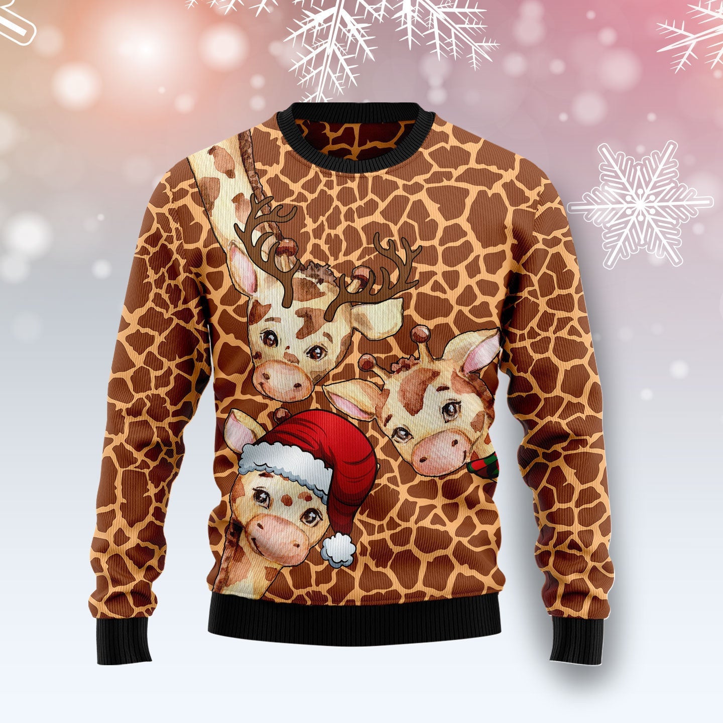 Giraffe Funny Ugly Christmas Sweater For Men & Women