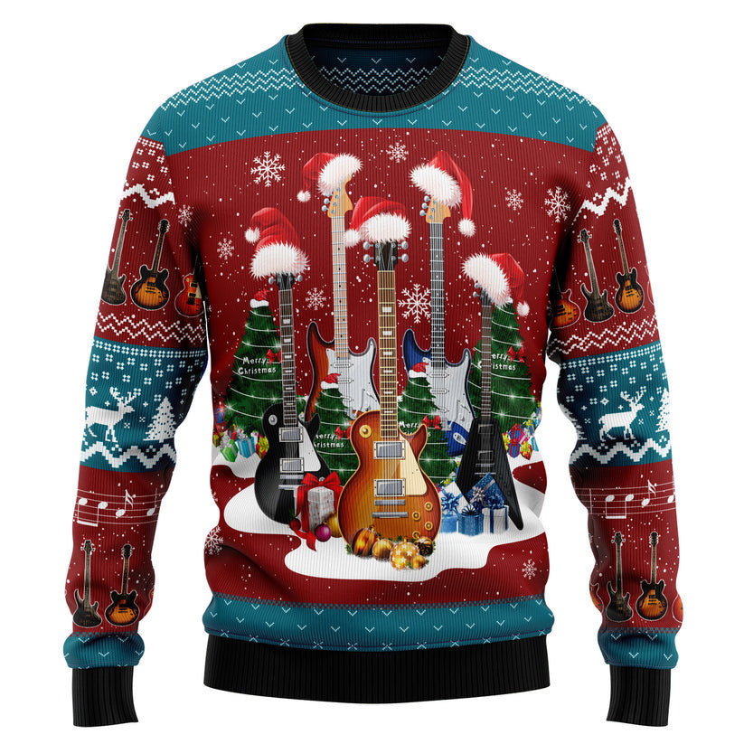 Guitar Christmas Ugly Christmas Sweater, Christmas apparel, Xmas gift for adult