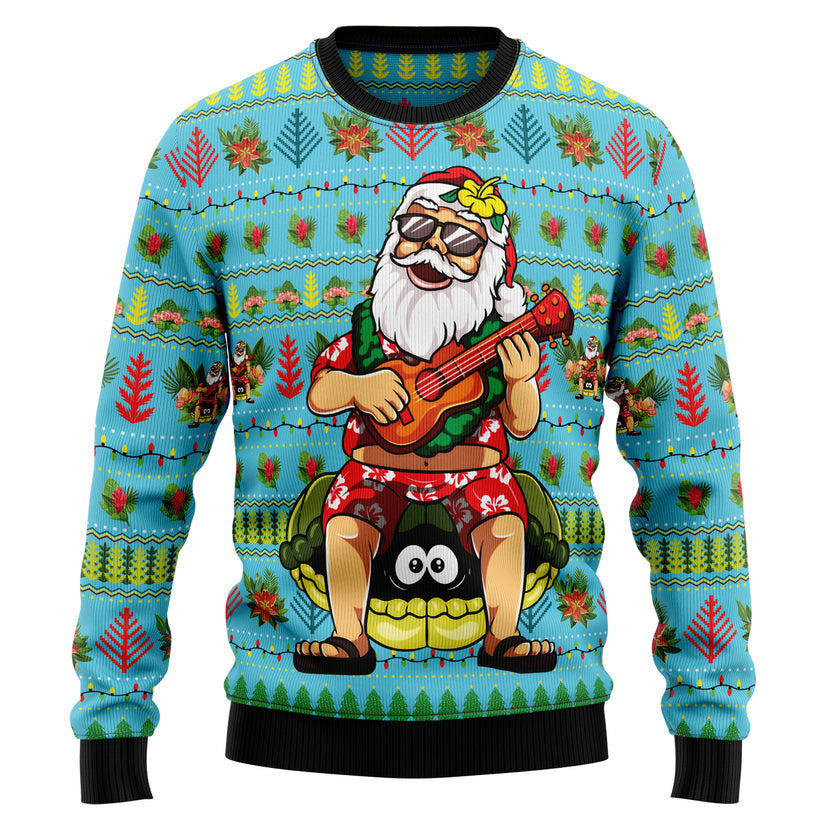 Hawaiian Christmas Santa Claus Ugly Christmas Sweater for men and women