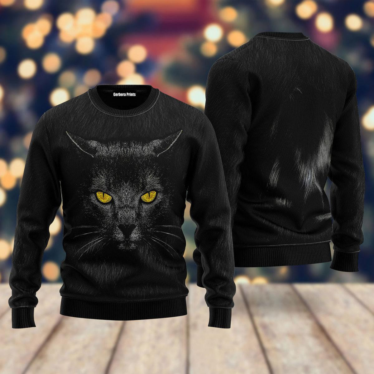 Black Cat Ugly Christmas Sweater For Men & Women