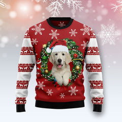 Golden Retriever Wearing Santa?s Hat Ugly Christmas Sweater For Men & Women