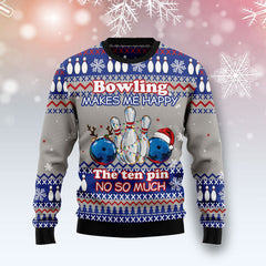 Bowling Lover Merry Christmas Funny Ugly Christmas Sweater For Men & Women Adult