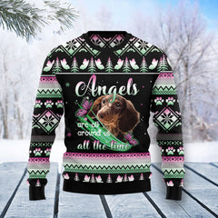 Dachshund Angel Ugly Christmas Sweater For Men & Women, Christmas gift for dog lover