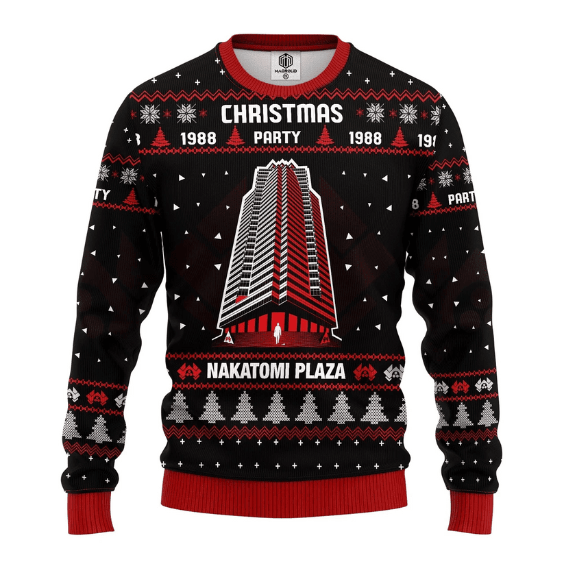 Nakatomi Plaza Merry Christmas Ugly Christmas Sweater For Men & Women Adult