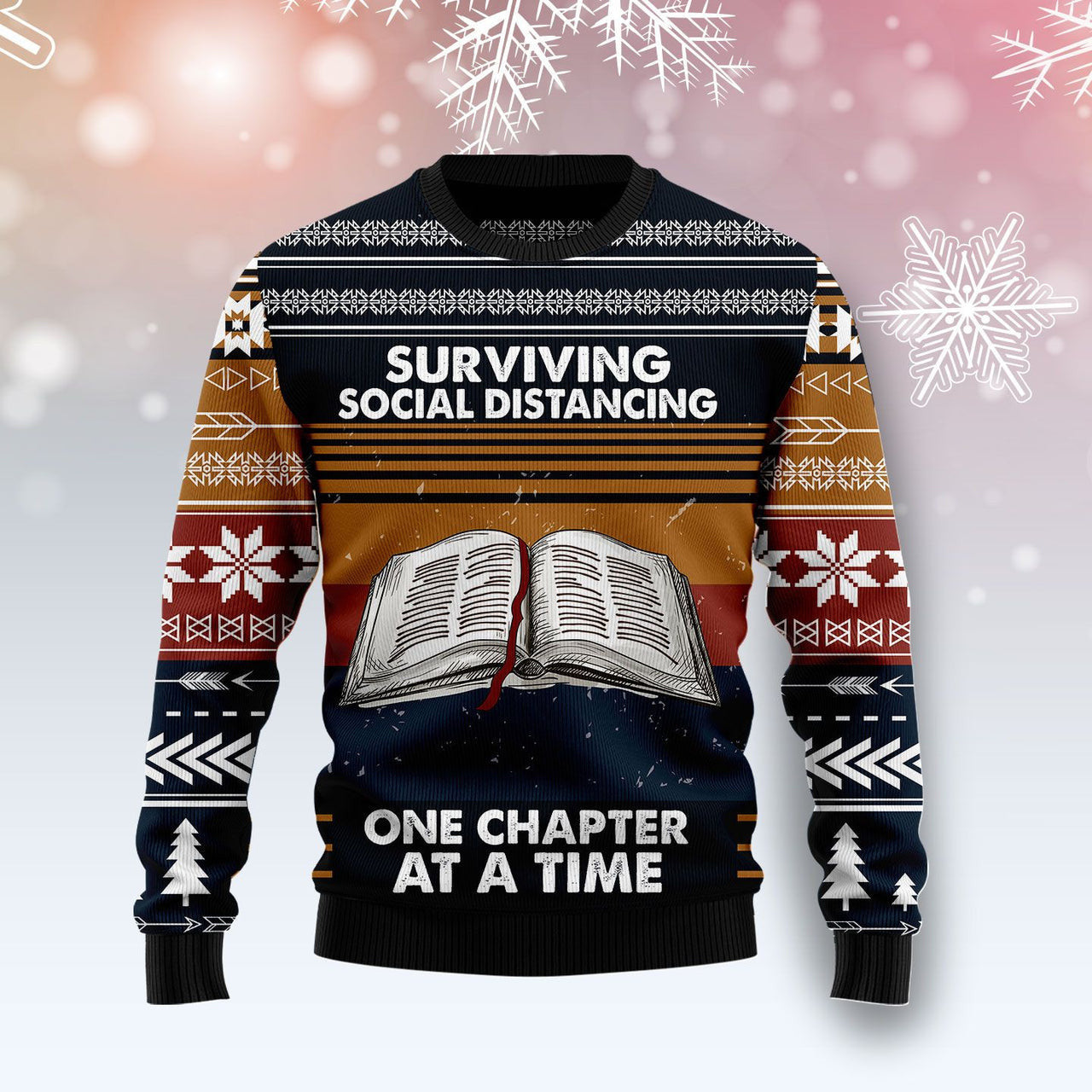 Book Retro Vintage Ugly Christmas Sweater For Men & Women Adult