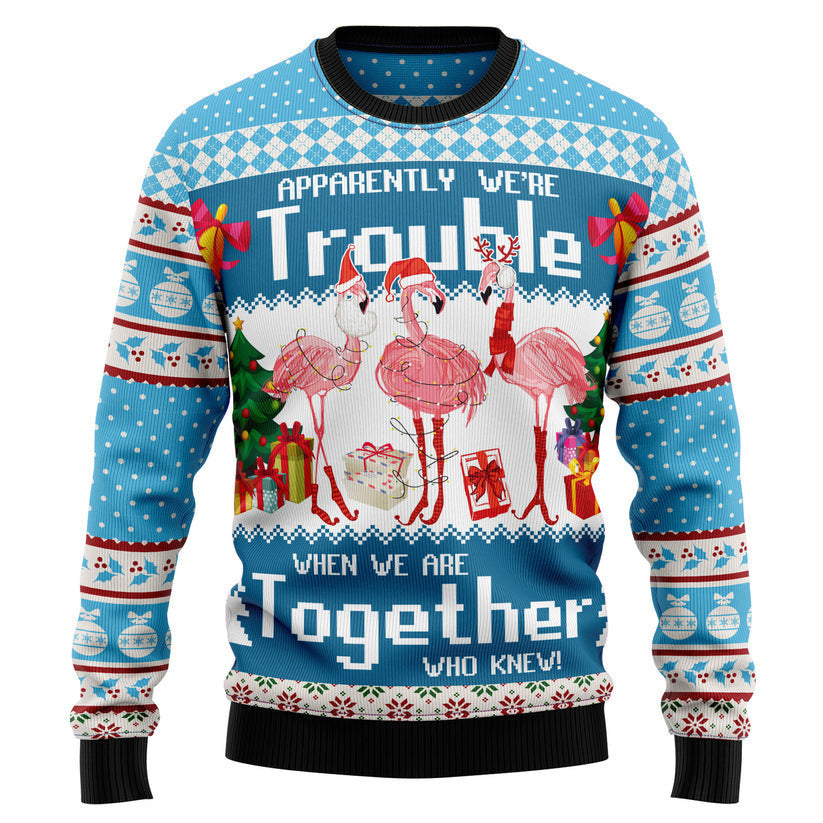 Flamingo Together Ugly Christmas Sweater for men and women