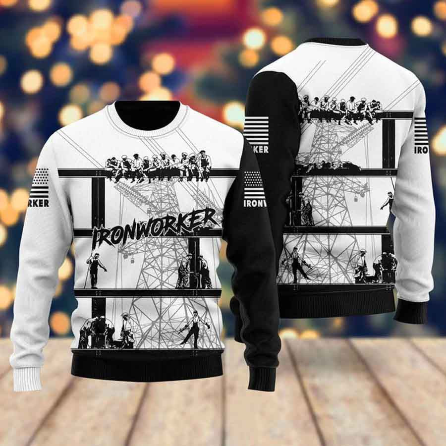 Ironworkers Ugly Christmas Sweater For Men & Women, Adult, Christmas gift for Ironworkers