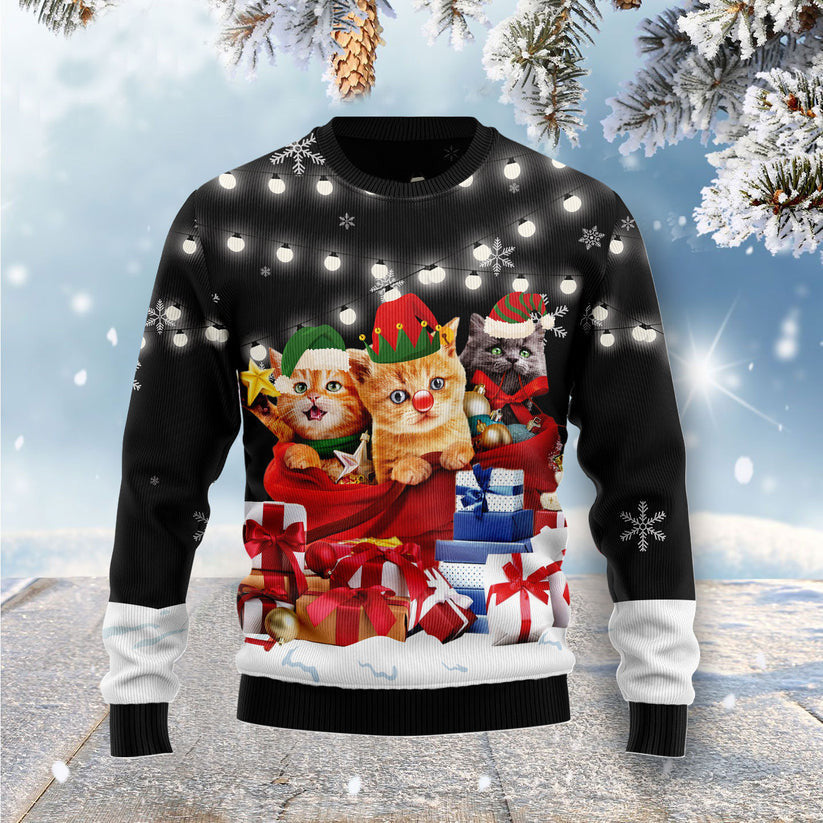 Cat Gifts Noel Ugly Christmas Sweater For Men & Women