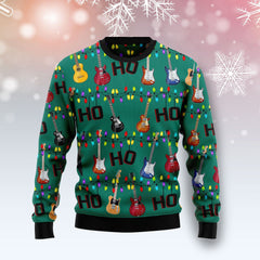 Electric Guitar Hohoho Ugly Christmas Sweater For Men & Women