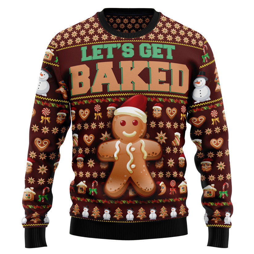 Baking Let?s Get Baked Ugly Christmas Sweater