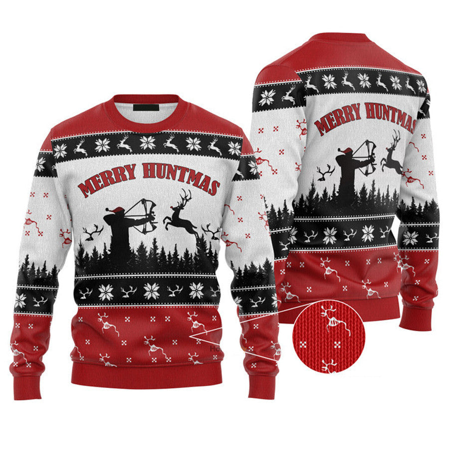 Merry Huntmas Hunting Ugly Christmas Sweater