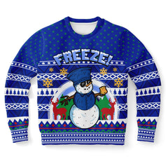 Freeze Snowman Ugly Christmas Sweater