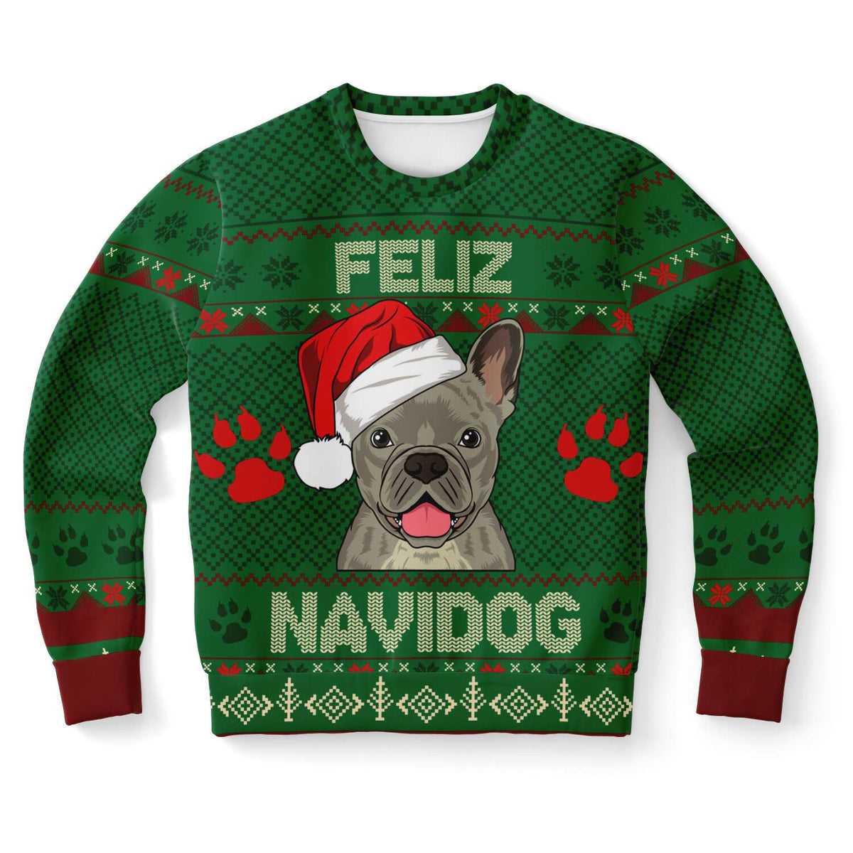 French Bulldog Feliz Navidog Ugly Christmas Sweater