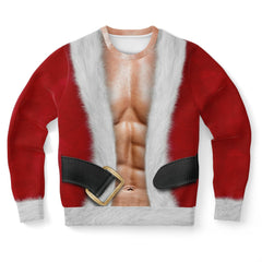 Santa Custome With Muscle Ugly Christmas Sweater