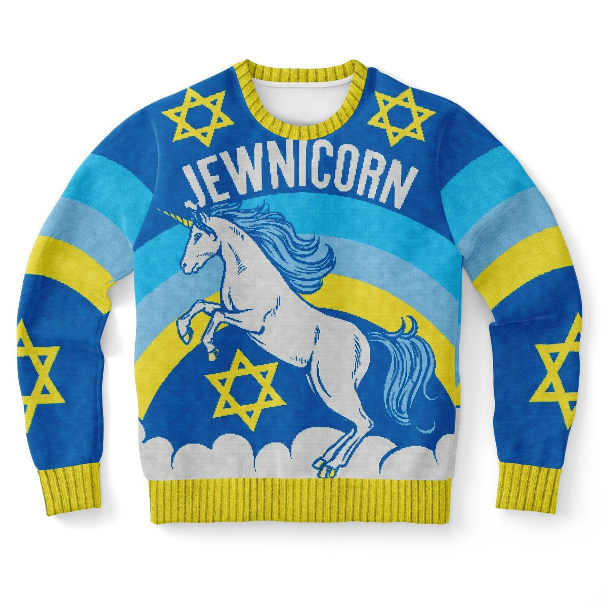 Jewnicorn Star Of David Ugly Christmas Sweater