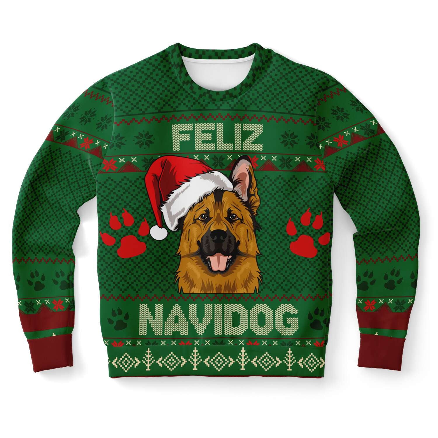 German Shepherd  Feliz Navidog Ugly Christmas Sweater