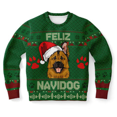 German Shepherd  Feliz Navidog Ugly Christmas Sweater