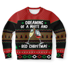 Dreaming Of A White And Red Christmas Wine Lover Ugly Christmas Sweater