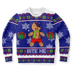 Bite me Gingerbread Ugly Christmas Sweater