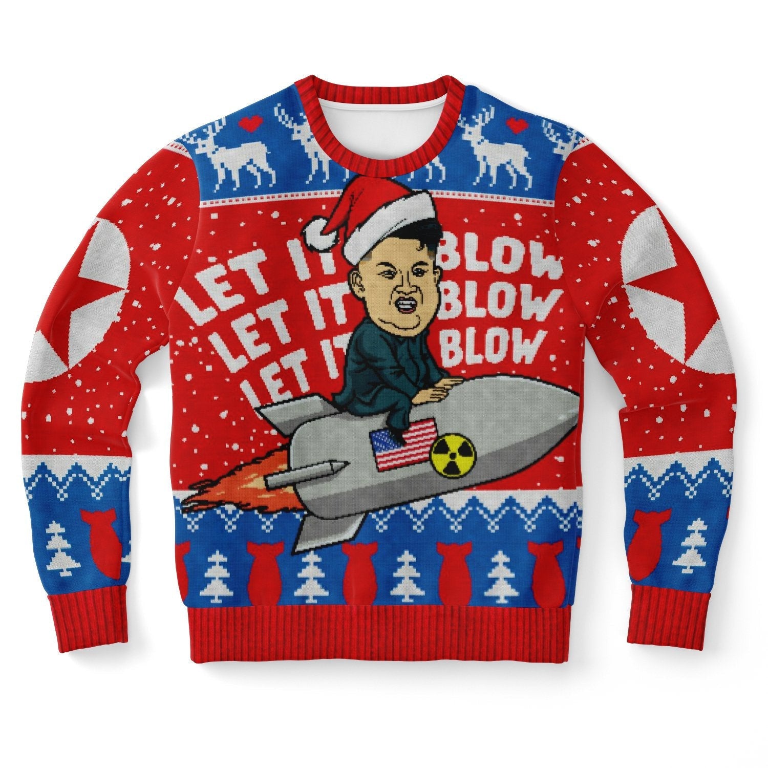 Let it Blow Kim Jong Un Nuclear Ugly Christmas Sweater