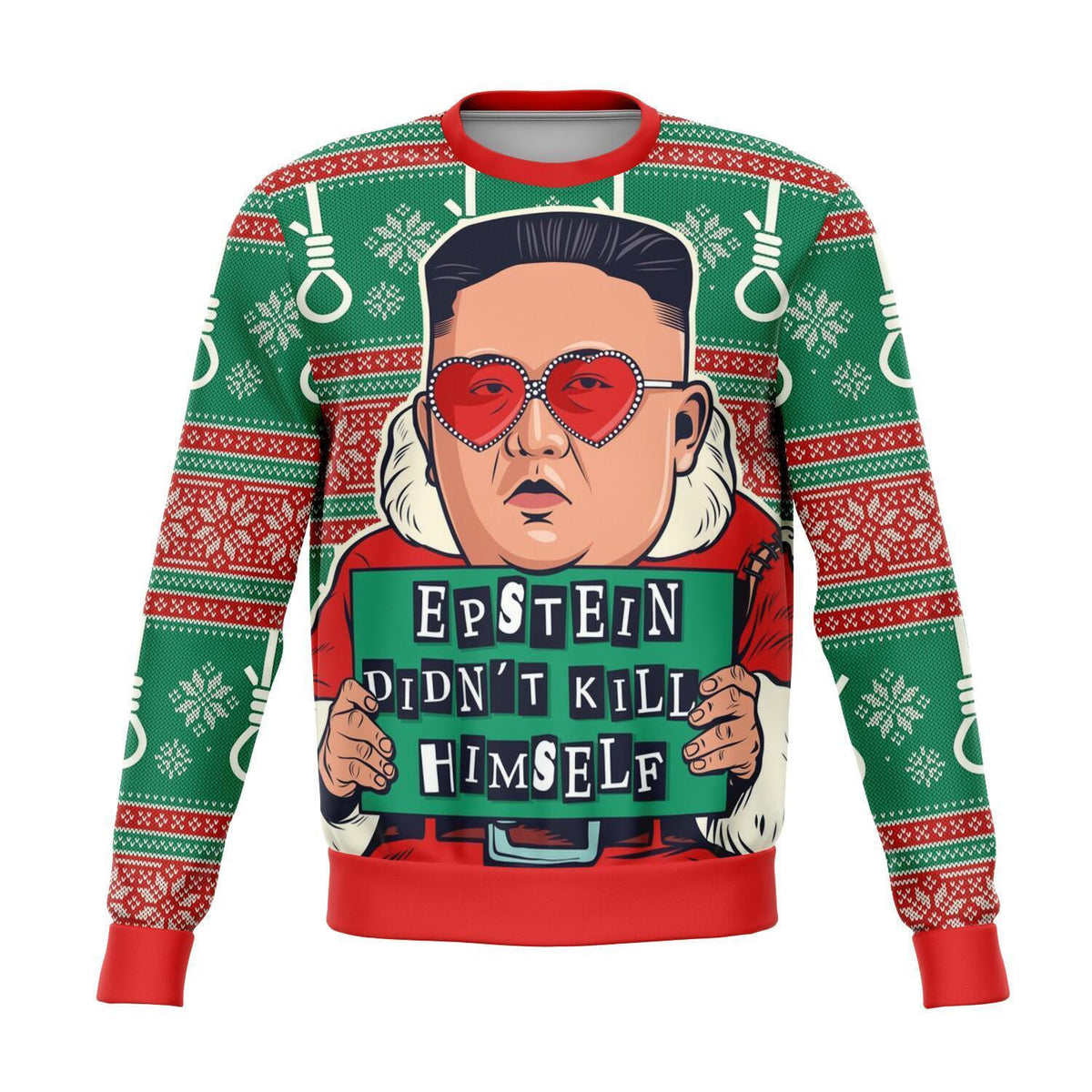 Kim Jong Un Epstein Didn't Kill Himself Christmas Ugly Sweater