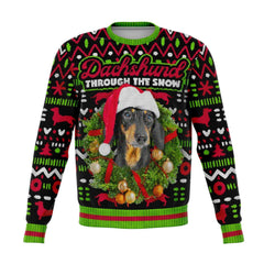 Dachshund Through The Snow Christmas Ugly Sweater