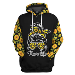 3D Mom Life Sunflowers Mothers Day Custom Hoodie Apparel