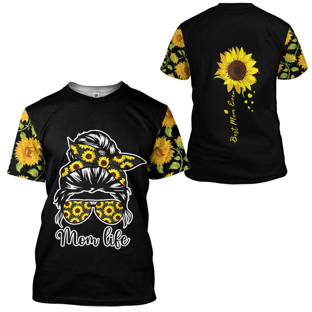 3D Mom Life Sunflowers Mothers Day Custom Hoodie Apparel