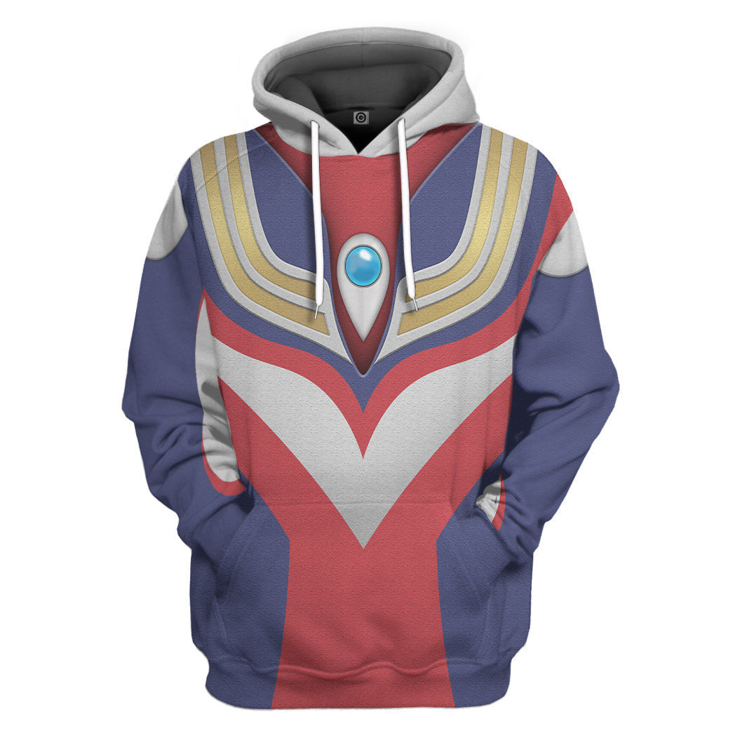 3D Ultraman Tiga Custom Hoodie Apparel