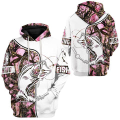 Pink Fishing Couple Hoodie Apparel