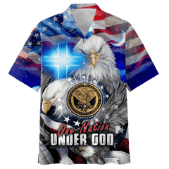 One Nation Under GOD - Independence Day - Unisex Hawaiian Shirt - Short