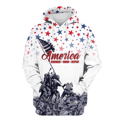 Remember - Honor - Respect - Independence Day - Unisex Hawaiian Shirt - Short