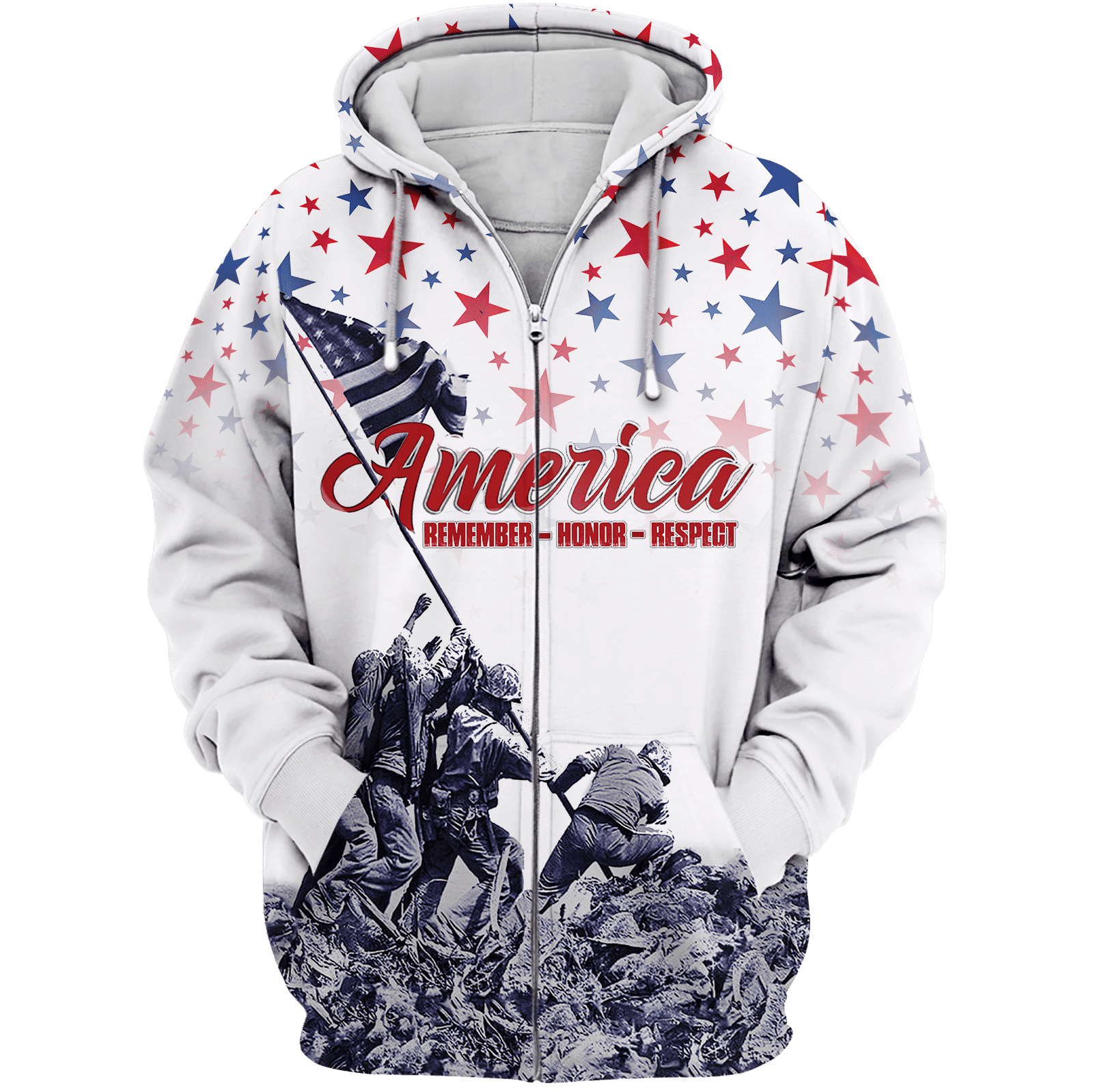 Remember - Honor - Respect - Independence Day - Unisex Hawaiian Shirt - Short