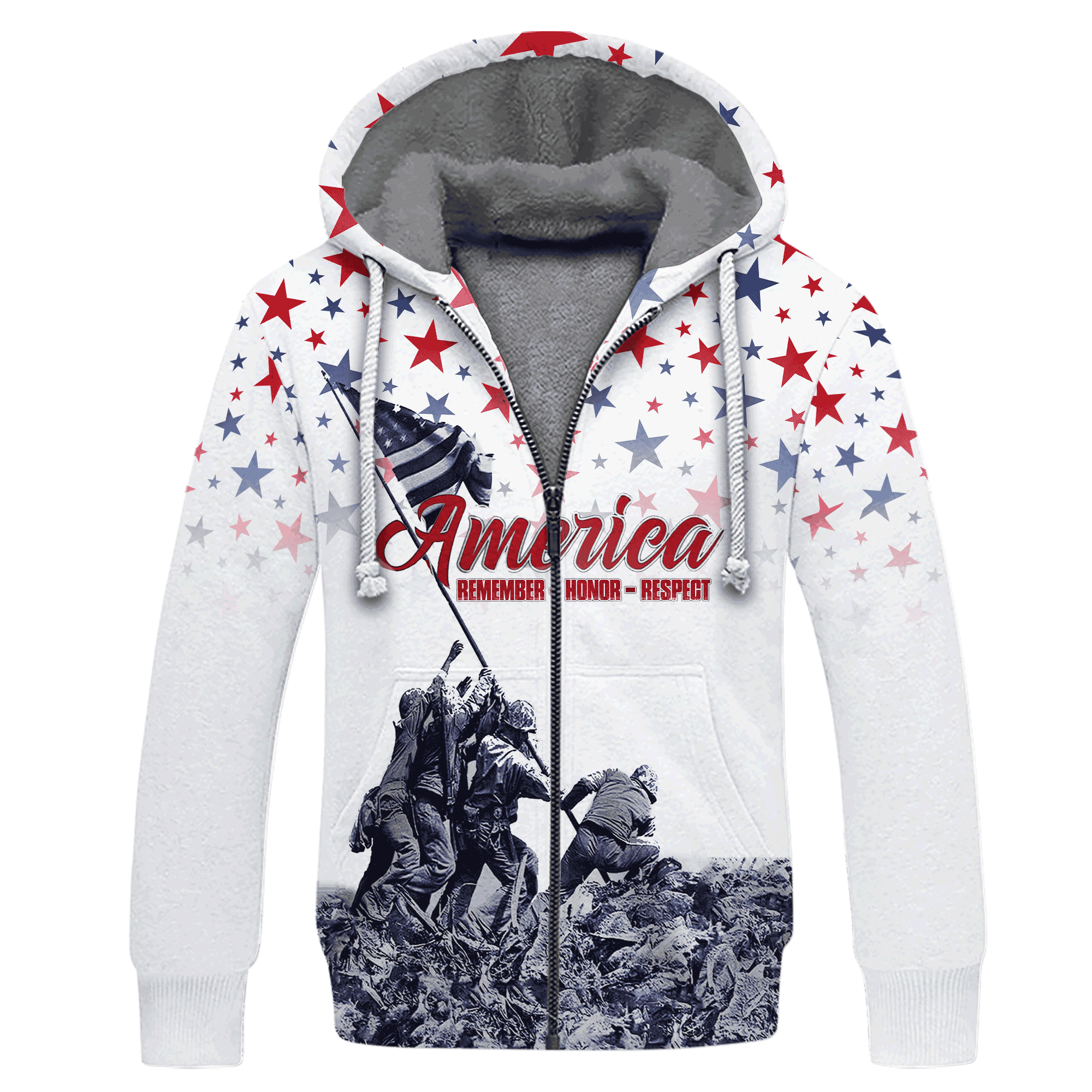 Remember - Honor - Respect - Independence Day - Unisex Hawaiian Shirt - Short