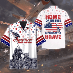 Remember - Honor - Respect - Independence Day - Unisex Hawaiian Shirt - Short