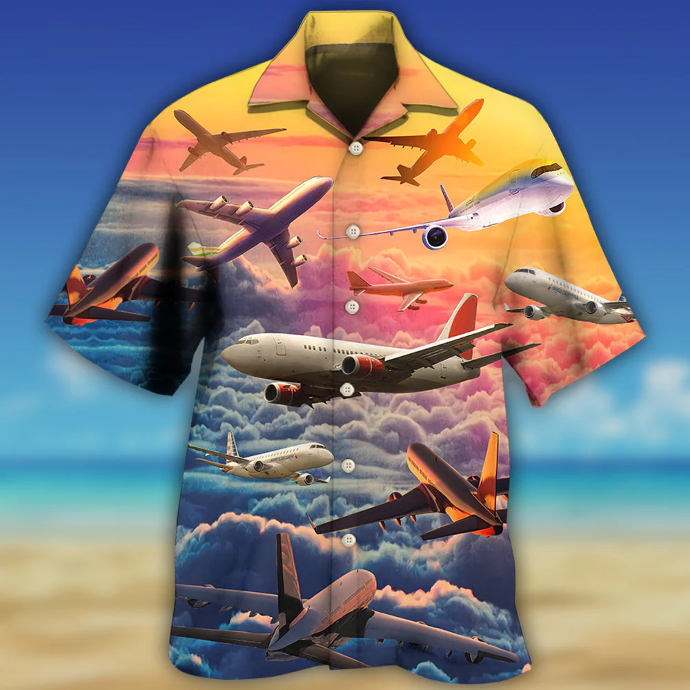 Airplane Let Your Dreams Take Flight Style Hawaiian Shirt