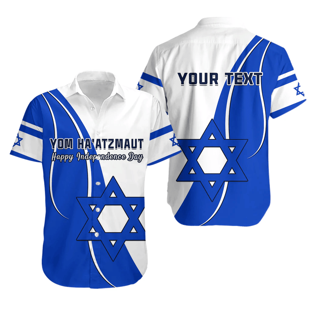 (Custom Personalised) Israel Independence Day Hawaiian Shirt Yom Haatzmaut Curvel Style LT14